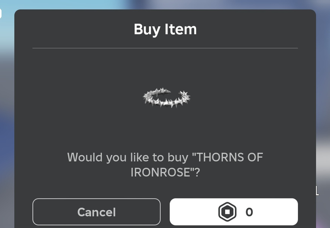 GorgeousBlox's tweet photo. Who need this free limited "THORNS OF IRONROSE"

Follow me
Like and retweet if you need it 🩷

#Roblox https://t.co/0q6D84fjVn