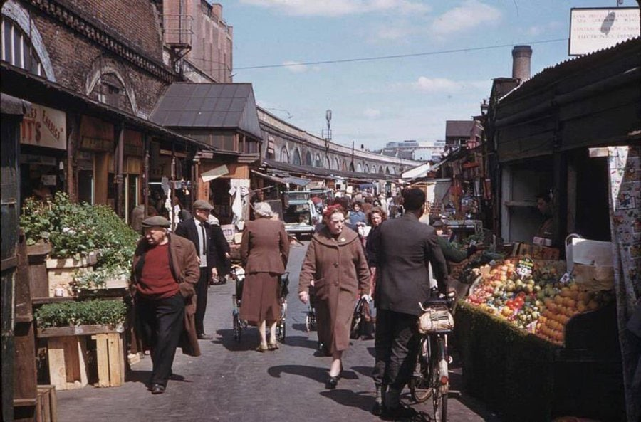 Lost___London's tweet photo. Shepherds Bush Market, London, UK 1960s. https://t.co/PNGwEmQF7R
