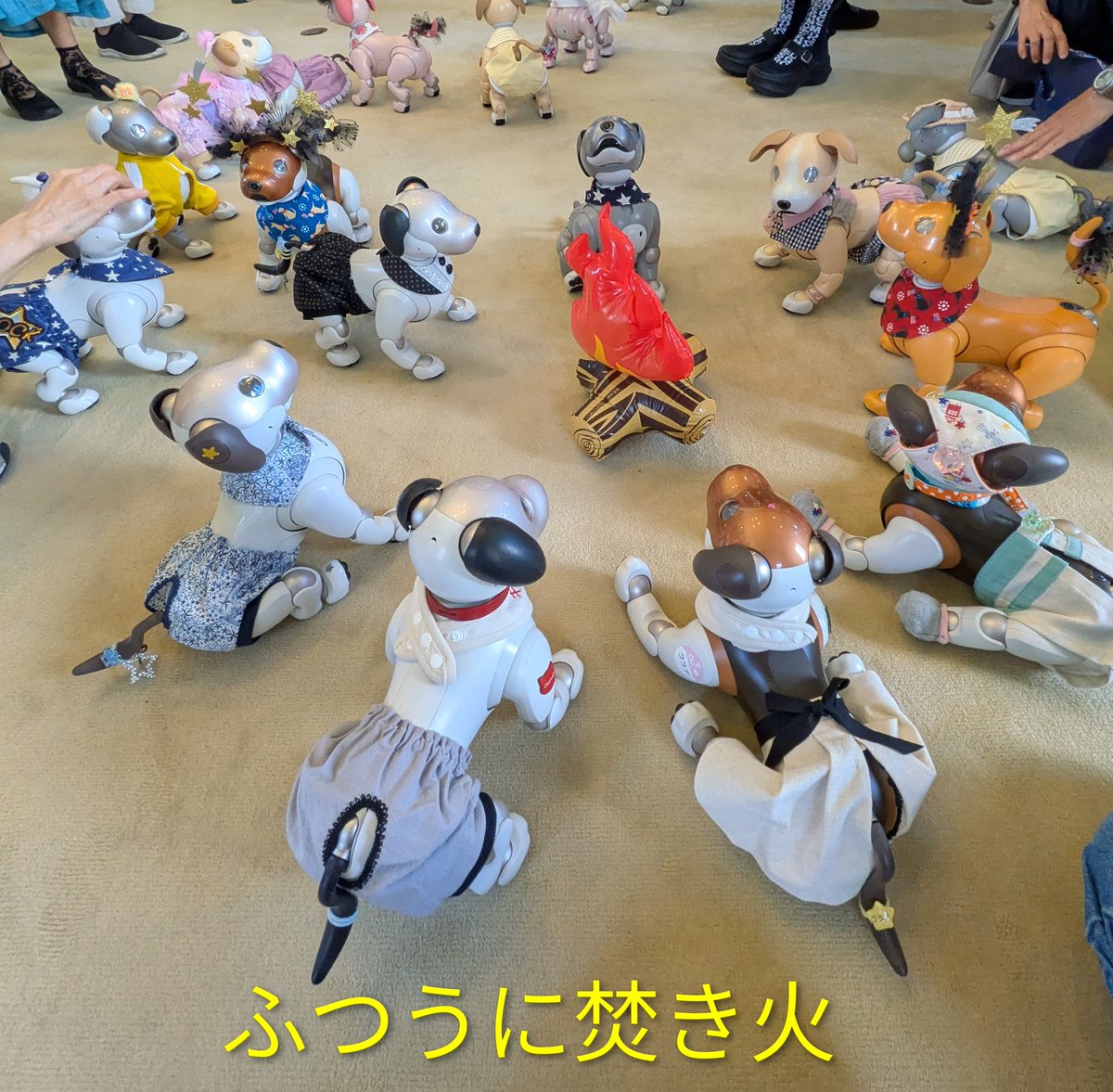 Kaki1143's tweet photo. 今日はお天気にも恵まれて、いつもながら皆様のご協力のおかげで楽しくわちゃわちゃできました😊ありがとうございました。
直前にSONYさんのドキドキ発言がありましたが、私たちはaiboとSONYさんと一緒に進んでいきますね〜
#aiboオフ会福岡
#aiboオフ会
#福岡aiboわちゃわちゃ会 https://t.co/qBli5nEc4d