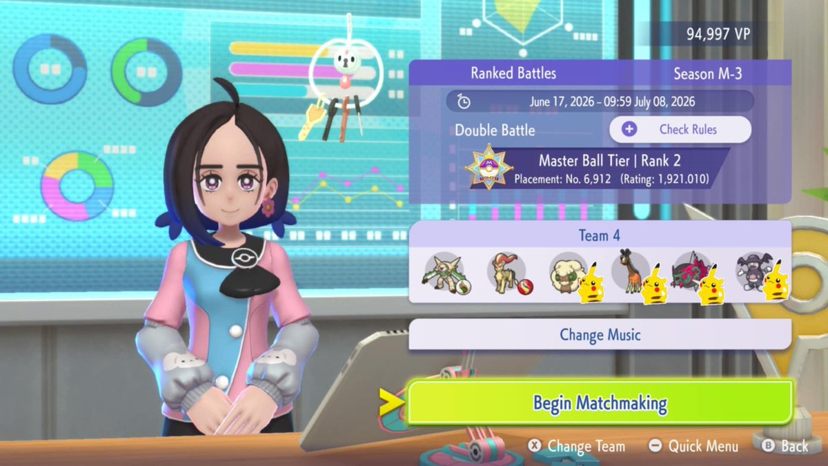 billycubillan's tweet photo. Back at 1.9k+ with my ChesRoaRime.
hope to make it champion tier before end of season.
#pokemon #chesnaught #Pyroar #mrrime https://t.co/FDKk1x97SF