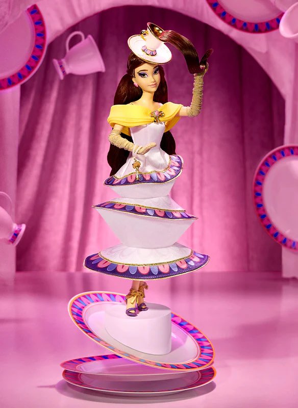 funfettiara's tweet photo. disney x mattel ‘once upon a whimsy’ belle doll https://t.co/AczbcD7zwg