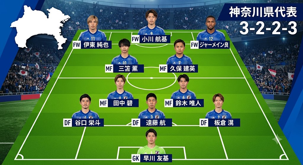 GreaterKanagawa's tweet photo. サッカー神奈川代表、あまりにも強い。
ワールドカップでもベスト16以上を狙えるレベル https://t.co/cIVY3OIaKt