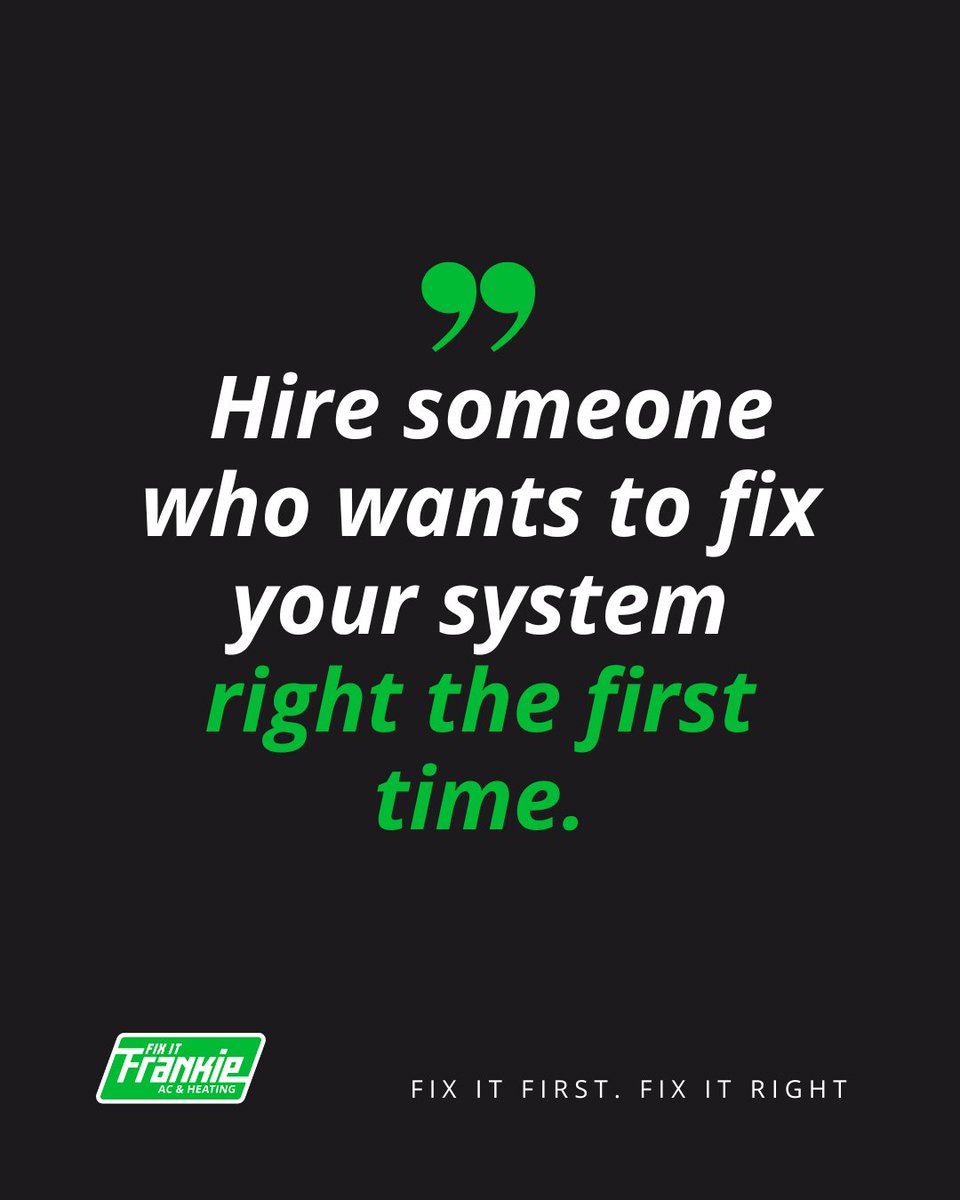 frankiecanfixit's tweet photo. The right technician isn't looking for the fastest recommendation.
They're looking for the right answer.
That's where trust begins.
#FixitFrankie #FixItRight #HVACTruth https://t.co/pJGWAAYEHa