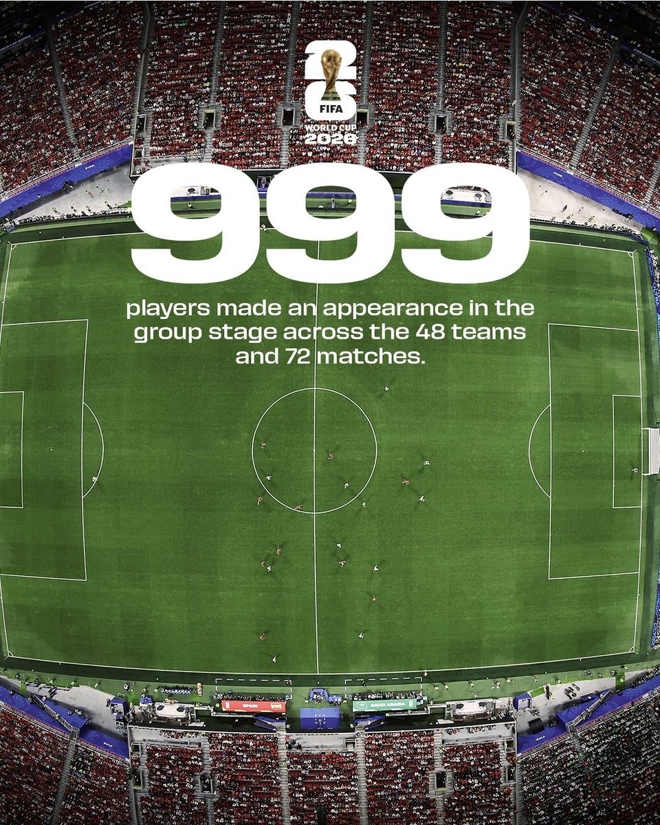 lbertozzi's tweet photo. Essa é para você que tem TOC: 999 jogadores entraram em campo na fase de grupos. https://t.co/Uv94oX4pkM
