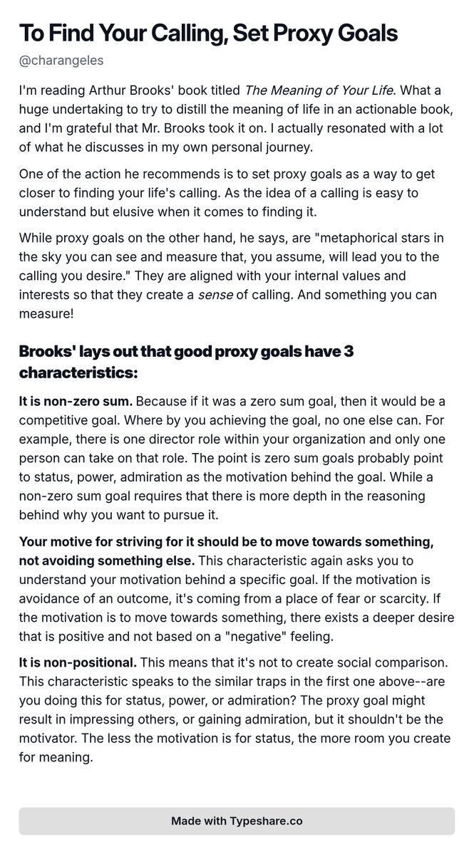 charangeles's tweet photo. To find your calling, set proxy goals https://t.co/h4cH8Mwd4r