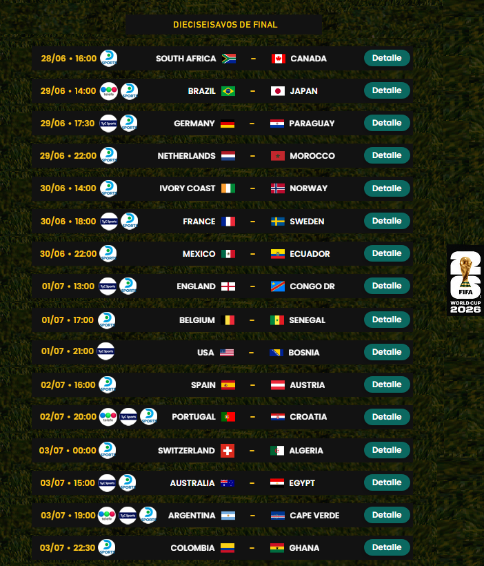 tribugoles's tweet photo. 🏆🌍 ¡LOS 16AVOS DEL MUNDIAL 2026! 🌍🏆
Se vienen cruces imperdibles en busca de un lugar en los octavos de final 🔥⚽
📊 Estadísticas • 🧠 Trivia • 📅 Agenda
👉 https://t.co/AbmgEovcUg
#CopaDelMundo #Copa #Mundial #FIFA #WorldCup #Football #Live #Llaves #Agenda #Soccer #Cup https://t.co/zEfOJ6CPLf