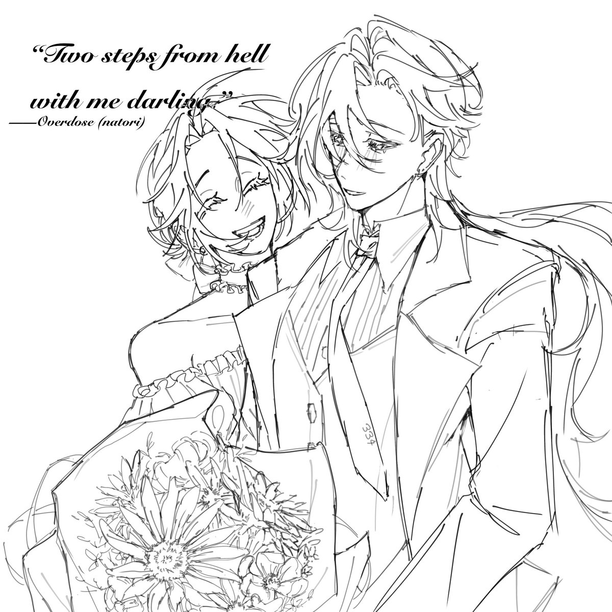 334_Rena's tweet photo. Yumeship drawingg c: im on vacation and I drew this on my phone while waiting in line #adwd #adatewithdeath #casperadwd https://t.co/BbkgjmpiBn