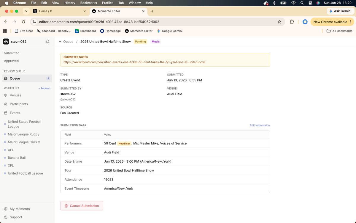 MCStevens618's tweet photo. @MomentoEditor @ACMomento couple requests i have that have been sitting in limbo...any help? Also How can I add openers to events that may have gotten missed? Screenshots below! https://t.co/CYUhnzhRdV
