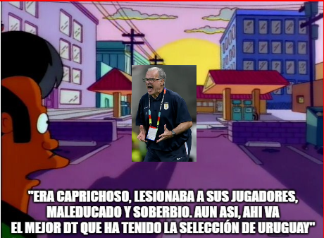 meddle2010's tweet photo. Ahi se va un buen hombre #Bielsa #Uruguay https://t.co/T957sai3lg