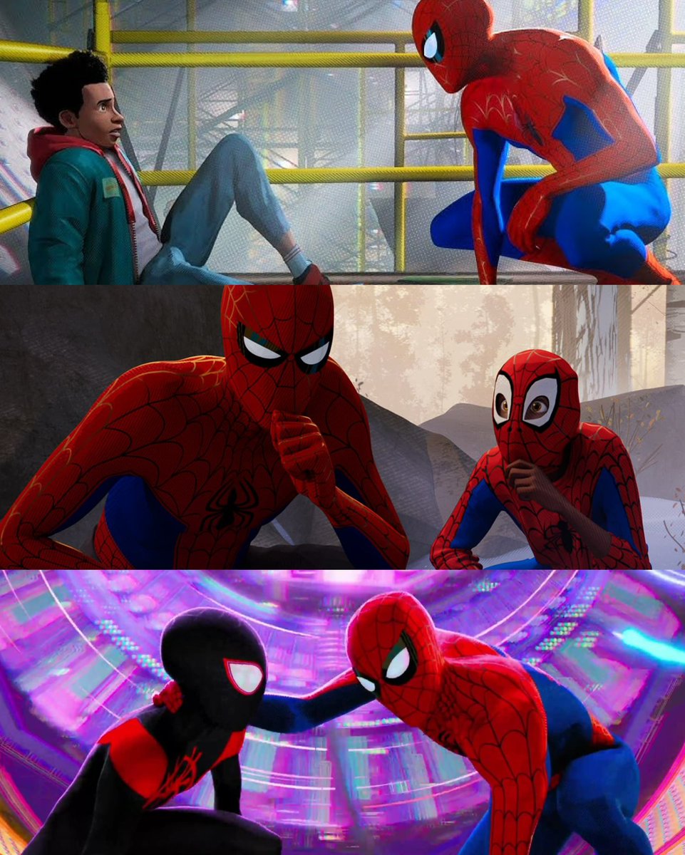 ComicBook's tweet photo. Tom Holland wants to guide Miles Morales into the MCU the same way Tony Stark did Peter Parker:

“I would love to kind of return that favor to the next generation of people that get the luxury of making these movies.”

(source: @hobby_consolas) https://t.co/QWNoSy8qcg