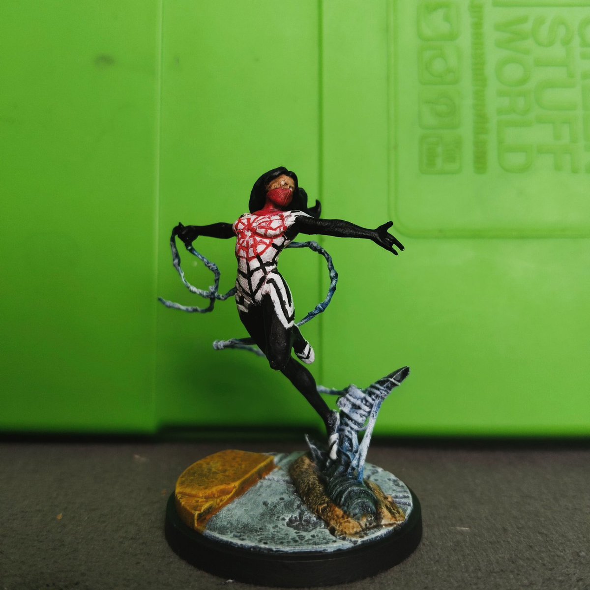 AlvaroDeLamo's tweet photo. Silk (Cindy Moon)

#marvelcrisisprotocol #silk #cindymoon #webwarriors #miniaturepainting https://t.co/xpO8oKBWwV