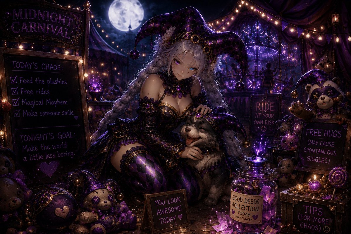 Midnightjinxy's tweet photo. 🎭I like making weird things. I like making people smile.
Sometimes I accidentally do both at once.🌙 https://t.co/VA5vh1V9eT