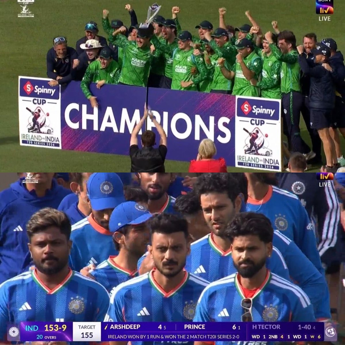 Shebas_10dulkar's tweet photo. Ireland Team:
- Not even in the Top 10 ICC T20I rankings
- No Irish batter in the Top 50 T20I rankings
- No Irish bowler in the Top 25 T20I rankings

Yet they defeated mighty India, The back to back T20 World Cup champions, current No.1 ranked T20I team, with the No.1, No.2 and No.6 ranked T20I batters in their XI.

A historic series win for Ireland also ended India’s 16 consecutive unbeaten T20I series streak.

They just created history. 👏🔥