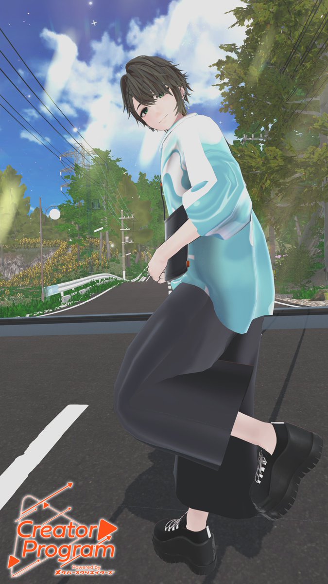 0_kuma_0's tweet photo. メタクリさんから発売された『Marble-patterned shirt』を非対応の碼希君に着せてみました
梅雨晴れた初夏の爽やかさを纏うならおすすめしたい衣装です
#PR #クリエイタープログラム #碼希 #Maki3D https://t.co/un4T2rIYEJ