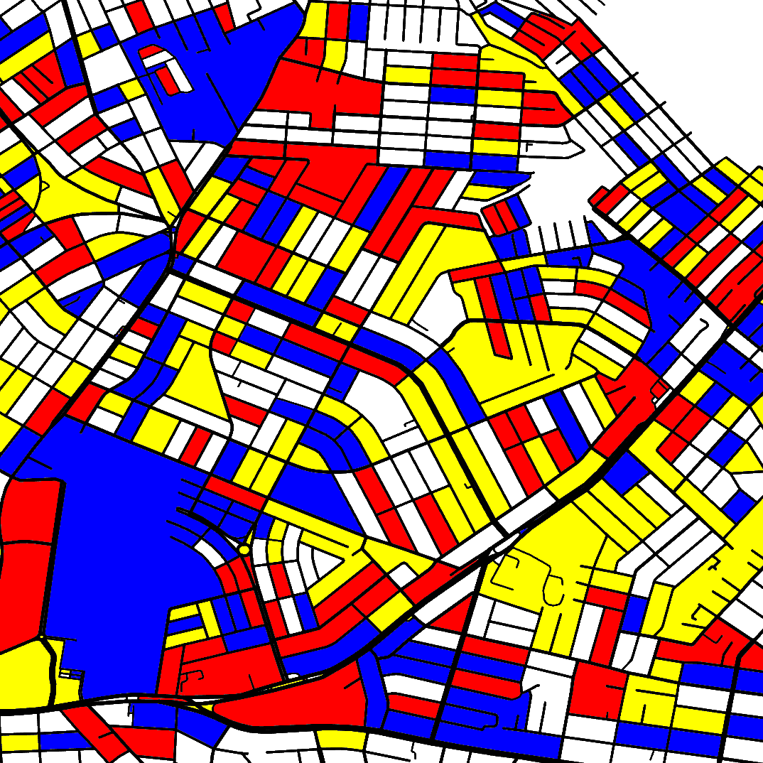 AndreiRT's tweet photo. Create a web app using MapLibre GL JS and Vite. The user draws a bounding box on the map, then the app fetches only street geometry for that area from the Overpass API. Draw all street segments as black lines onto a transparent offscreen canvas sized to the bounding box. https://t.co/hC5YgANPXQ
