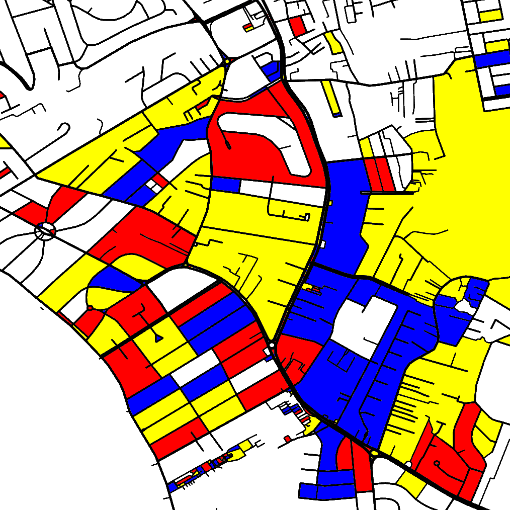 AndreiRT's tweet photo. Create a web app using MapLibre GL JS and Vite. The user draws a bounding box on the map, then the app fetches only street geometry for that area from the Overpass API. Draw all street segments as black lines onto a transparent offscreen canvas sized to the bounding box. https://t.co/hC5YgANPXQ