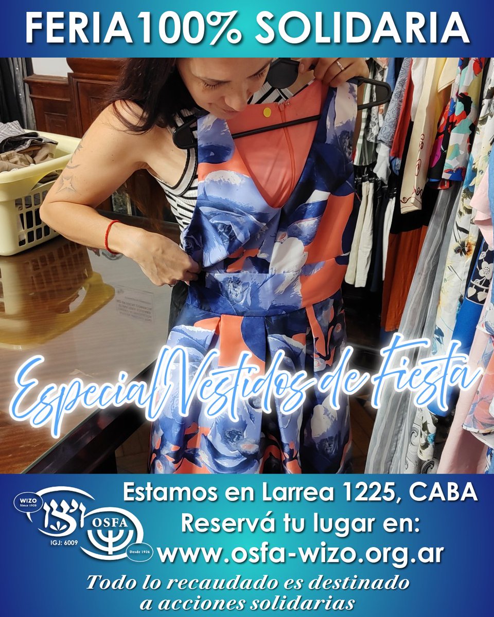 osfawizo's tweet photo. ¡Te esperamos en nuestra Feria Solidaria!
Miércoles, 8 de Julio de 13:30 a 17:30 hs.
Reserva tu lugar aquí: https://t.co/K4Y9FEF1A3
Todo lo recaudado es destinado a acciones solidarias.
Por más información comunicate por WhatsApp al: 11-3108-3125. https://t.co/6m4APJeXLl