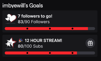 imbyewill's tweet photo. if you've followed my twitch at any point you are probably subbed 🫠 https://t.co/caLlfq84VB