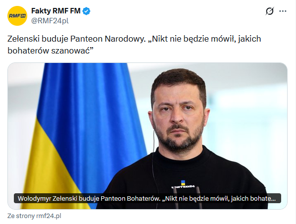 WolnaRadio's tweet photo. Zełenski z tym odszczekiwaniem się jest śmieszny. Od początku wojny żyją na naszym garnuszku i nagle: nikt nam nie będzie mówił, jakich mamy mieć bohaterów. 
Zabawne! https://t.co/5LWKBHpnVU