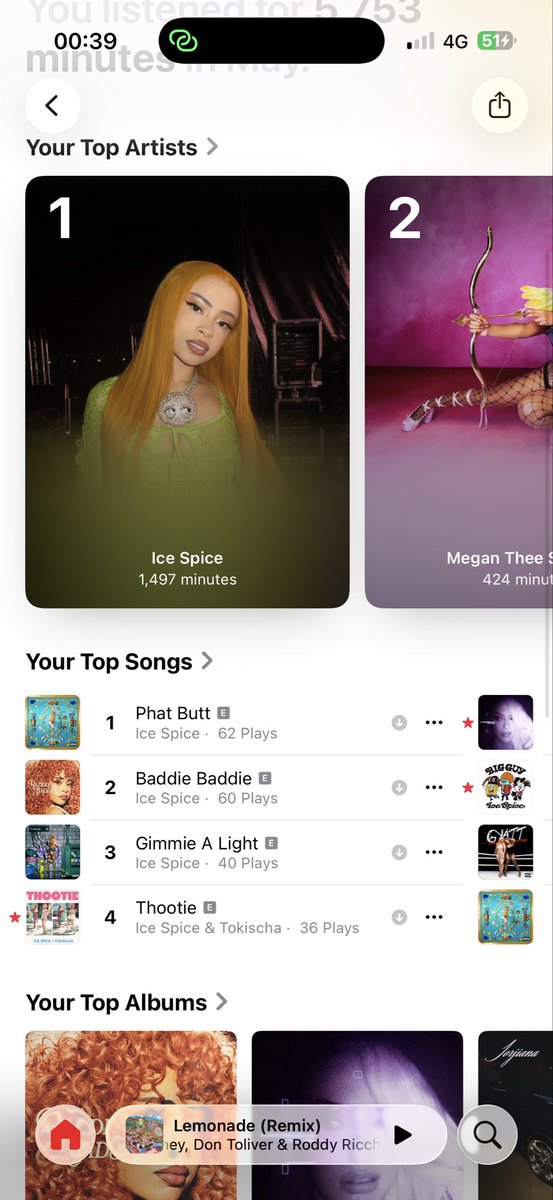 iamlorensblue's tweet photo. @y2kspiceee No shade cause I’ve been listening and replaying the same songs since thootie came out 😭😭
#icespice https://t.co/jx2rvql0QF