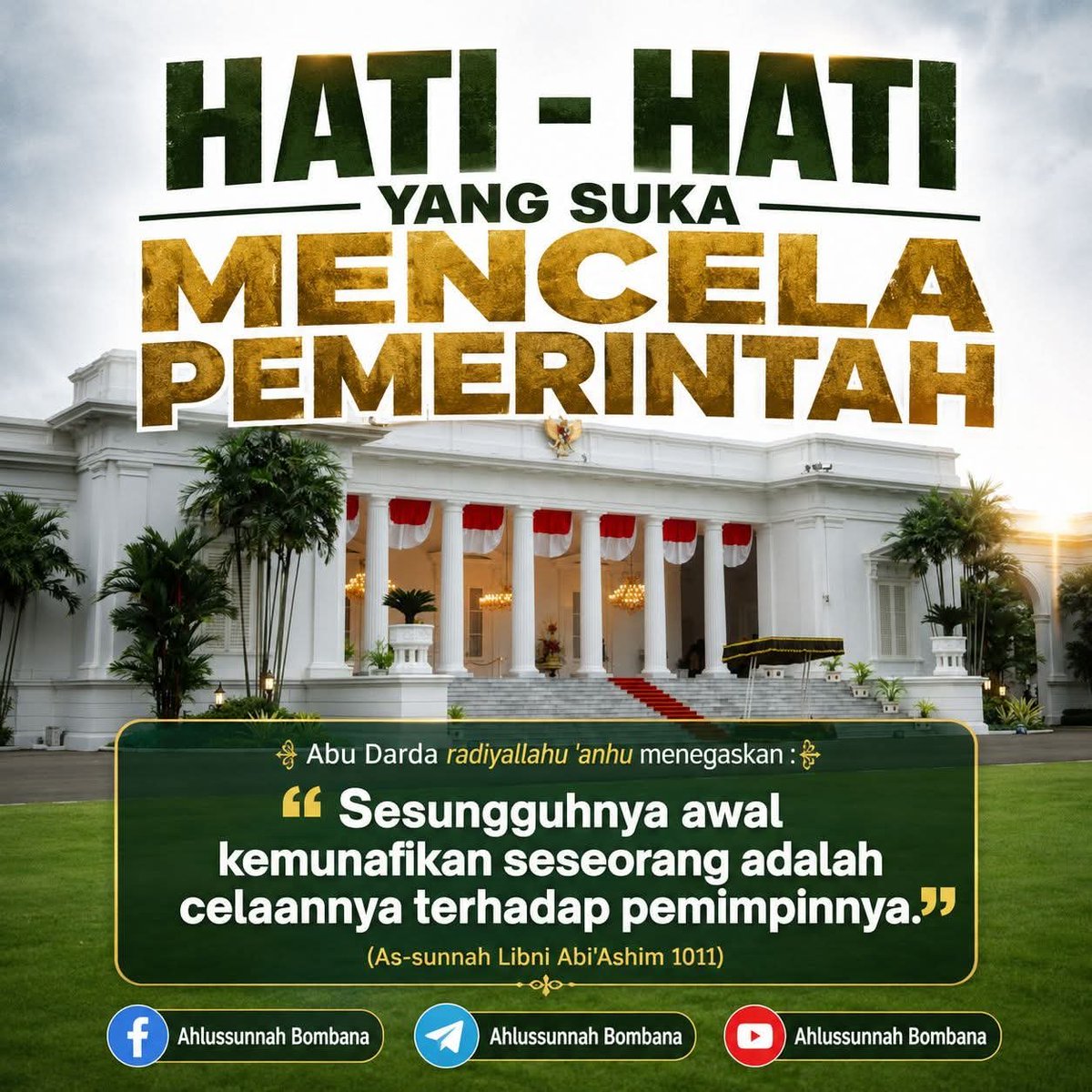 abufaizah03's tweet photo. Peringatan bagi yang Suka Mencela Pemerintah https://t.co/vQVWXj0u1g