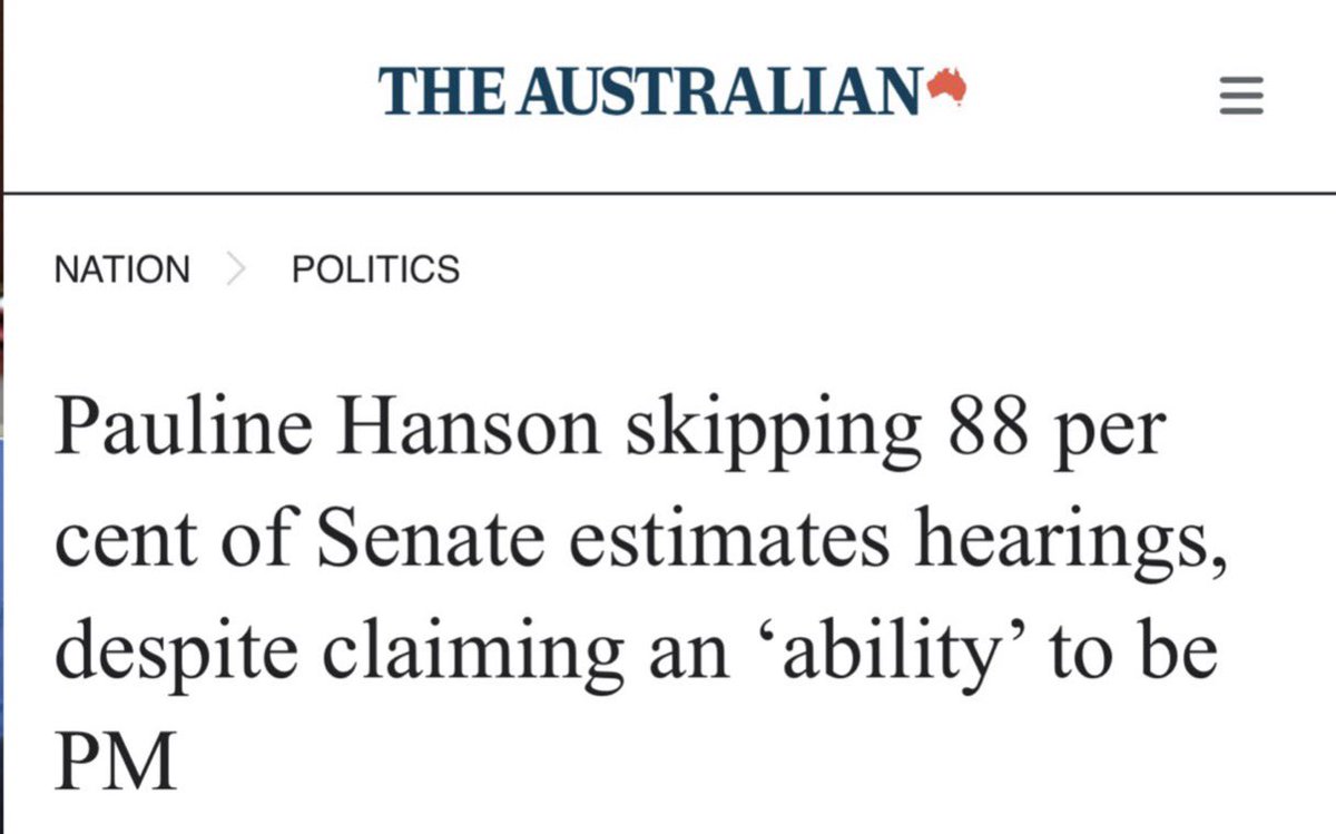 toiletpaperaus1's tweet photo. Hanson is too busy to show up to work, yet will gladly claim taxpayer money for expenses she can't justify.

Hanson withdrew $800,000 of claims when asked for proof by the AEC.

Maybe she’s know what to claim expenses for if she showed up to Estimates more than 12% of the time. https://t.co/qHZsqd2lFi