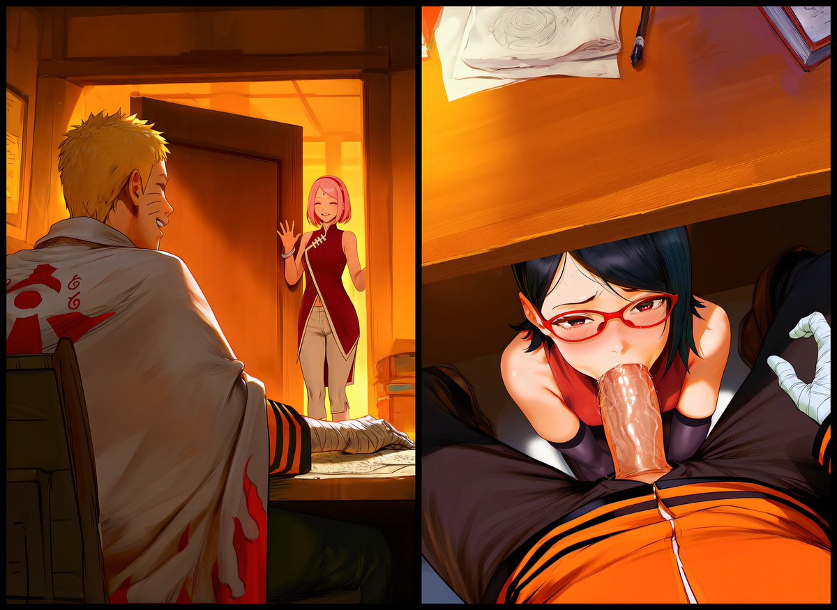 OldUzumaki's tweet photo. "Yes, I am okay! Just a little bit tired!" 

He can't let her discover her daughter sucking him off under his desk... https://t.co/A2JvGNm1LC