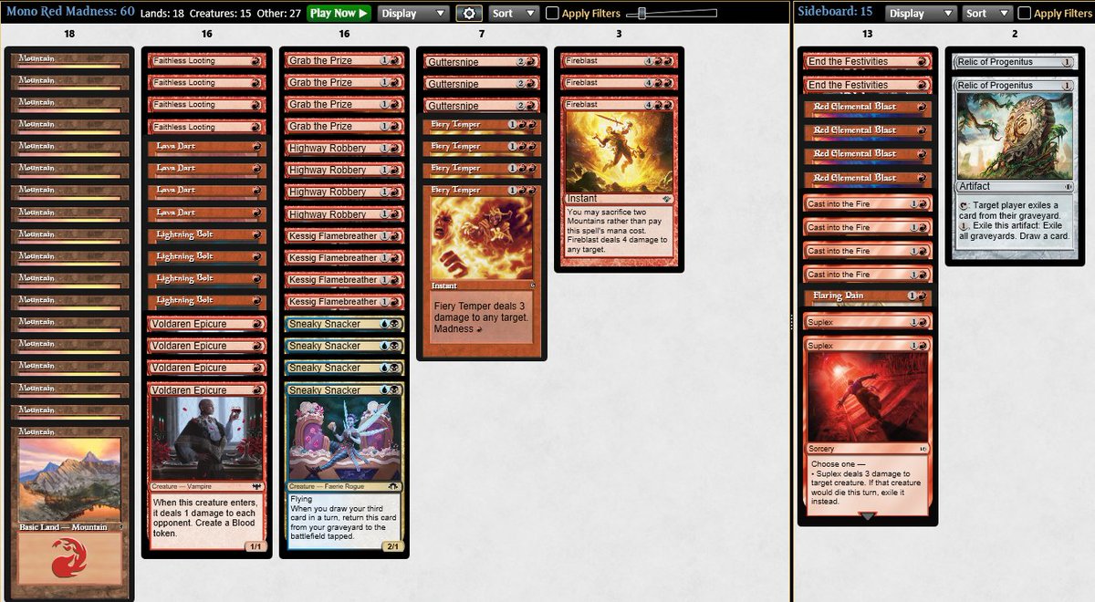 broers__'s tweet photo. 10th in challenge with Mono Red Madness.
Hoping to see a Sneaky Snacker ban tomorrow. https://t.co/pxtigCq6BM