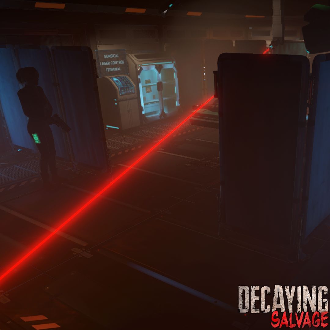 DecayingSalvage's tweet photo. The Surgeon General advises the touching lasers is bad for your health.
Wishlist Decaying Salvage on Steam!
#IndieHorror #SurvivalHorror #HorrorGames
#FixedCamera https://t.co/1MRecL9IsA