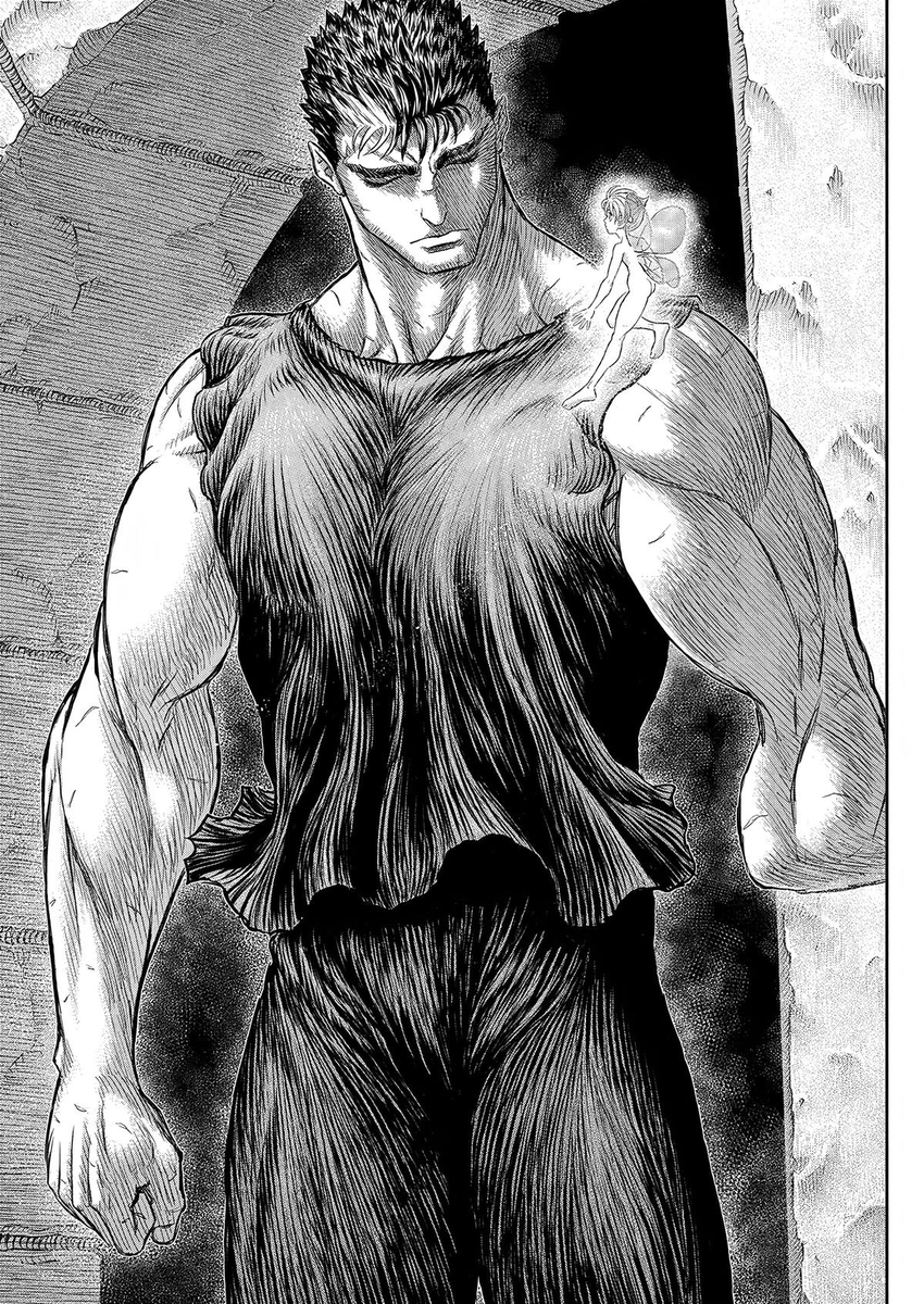 RageOfBerserk's tweet photo. 🚨 Berserk Chapter 385 Spoilers

This is not just a power-up.

Guts didn’t become stronger in the normal sense.

He became whole.

Chapter 384 showed us that Guts was born between life and death, the physical world and the astral world.

Chapter 385 shows him finally becoming one with both sides of himself.

The darkness inside him was never something he had to erase.

It was something he had to understand.

Griffith is the false light hiding true darkness.

Guts is the darkness that finally found light.