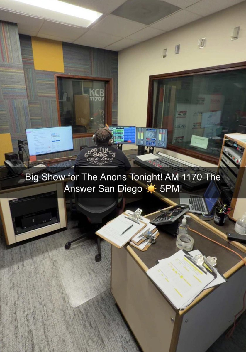JaredBasso's tweet photo. ๐๏ธ @thestoicplumber joins us tonight, right after The Reichert Report! ๐จ featuring @amyforsandiego and her top stories on X in SD and CA, weekly! Links to listen @ https://t.co/tic7OSTnRX
KCBQ AM 1170 The Answer, San Diego 5PM
#savecalifornia #WWG1WGA https://t.co/fxTSY4qMuX