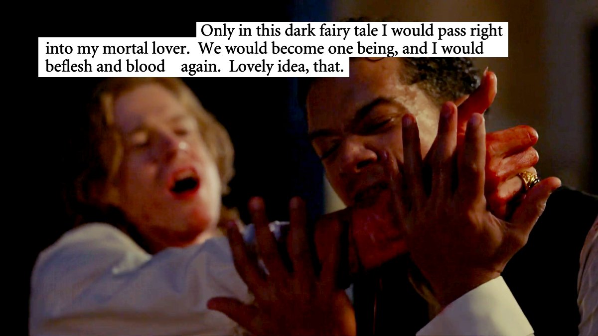 bloodarsenic's tweet photo. what if i told you in the devil's road chapter when he is companions with gabrielle that lestat starts fantasizing about what he'll eventually get with louis. and calls him a princess in the process https://t.co/Uvn2KdDoP9