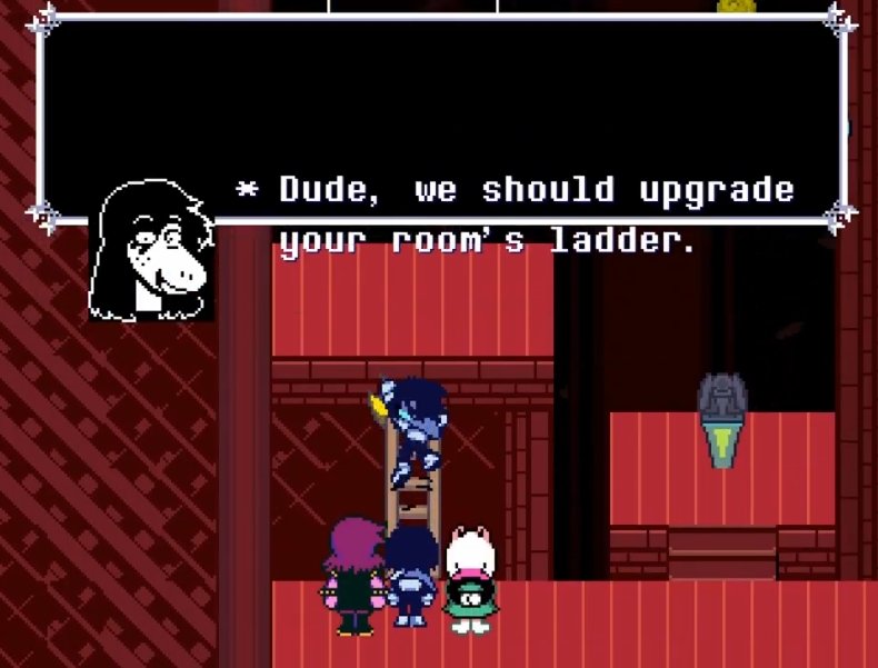 REGRETALTAUS's tweet photo. Dude this can easily be turned into a route where the gang goes to a backrooms type copy of the place

#deltarune https://t.co/GsMyMLuuz7