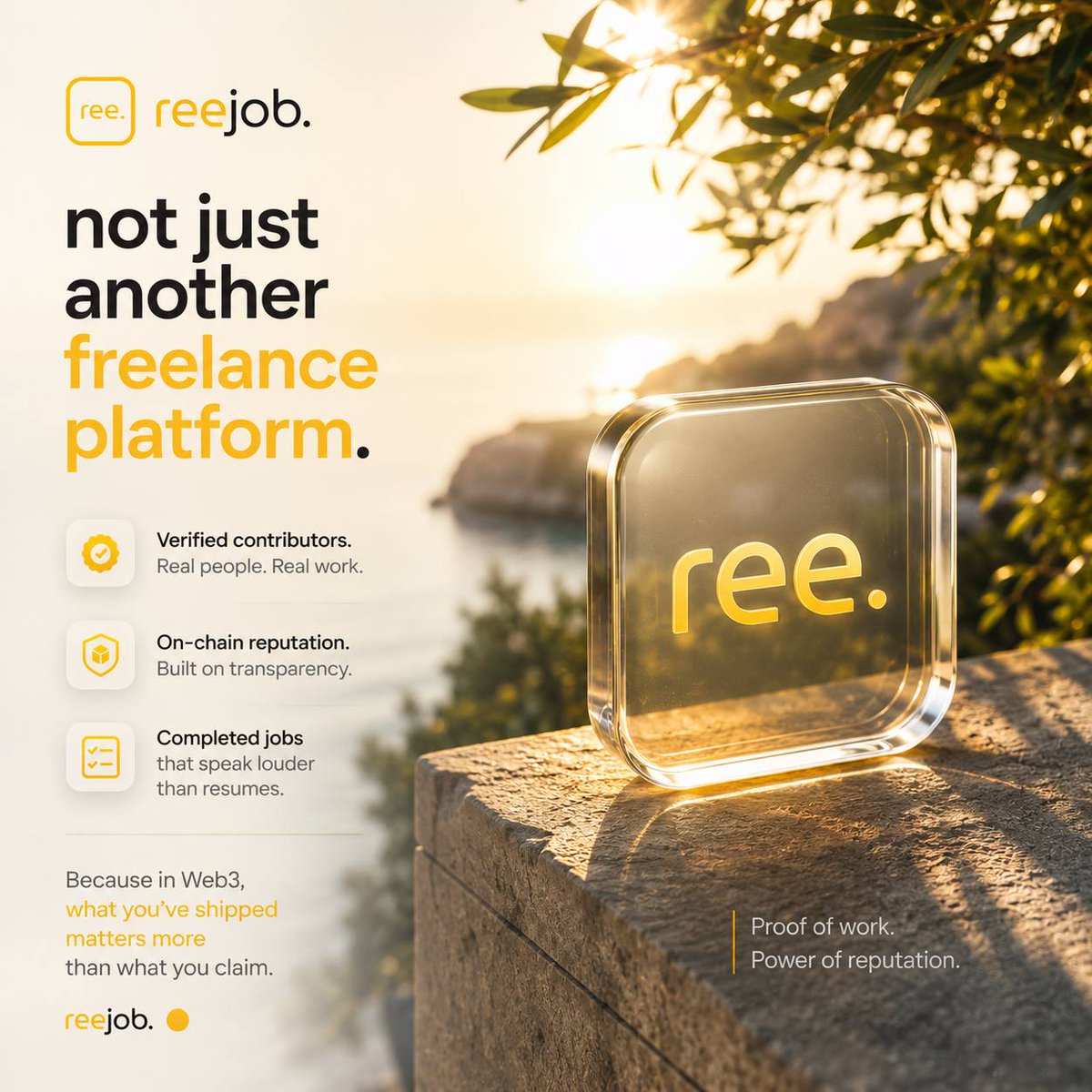 reejob_'s tweet photo. What makes reejob different from other freelance marketplaces? 

For starters:
-onchain reputation (built on @solana)
-escrow payments (instant payouts)

Join to find out more benefits: https://t.co/MP7KPwHLYj https://t.co/mVsmjB7pNU