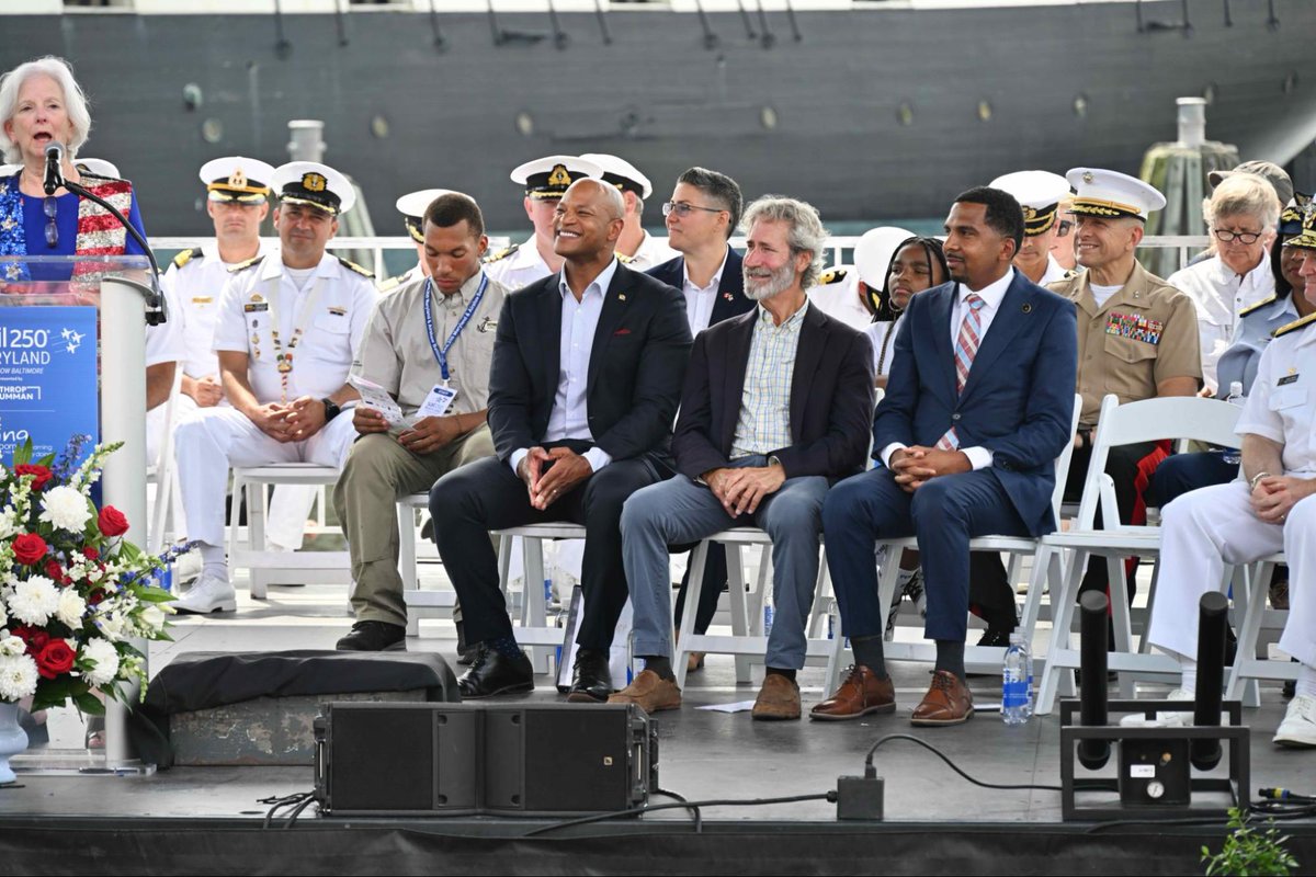 Governor Moore attending the SAIL250 Opening Ceremony