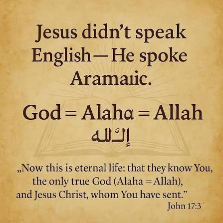FCKGLOBALIST666's tweet photo. @marie_volante ⚡️Mets ton cerveau en marche ! 
En tant que monothéiste, Jésus priait le Dieu unique, dont le nom est « Alaha » en araméen et « Allah » en arabe 😎 https://t.co/4PDLrH7T4A