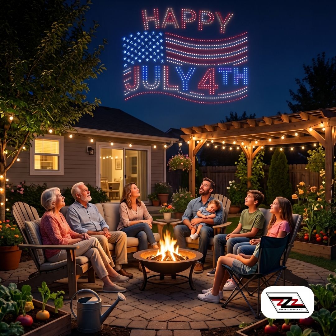 threezsupply's tweet photo. Happy 4th of July from all of us at Three Z Supply! 🇺🇸The best celebrations happen in a backyard worth gathering in. Wishing you a day full of family, food, and fireworks. Enjoy every moment! ❤️🤍💙 https://t.co/voQA8067bh