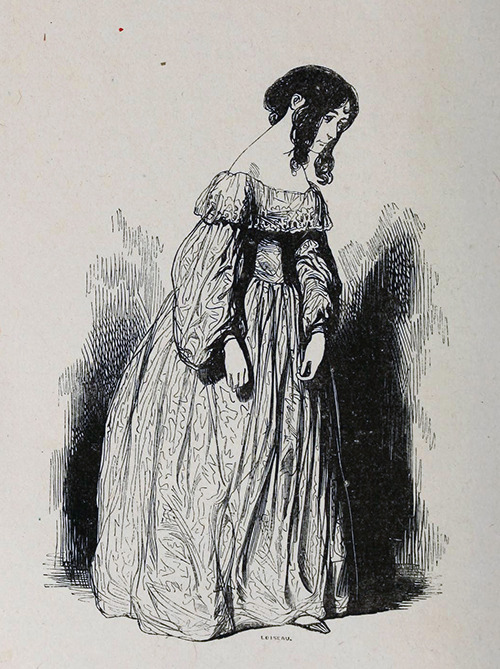 invitinghistory's tweet photo. 'The Romantic Lady,' an illustration from "Pictures of the French," 1840. https://t.co/J3eWrfcbjO
