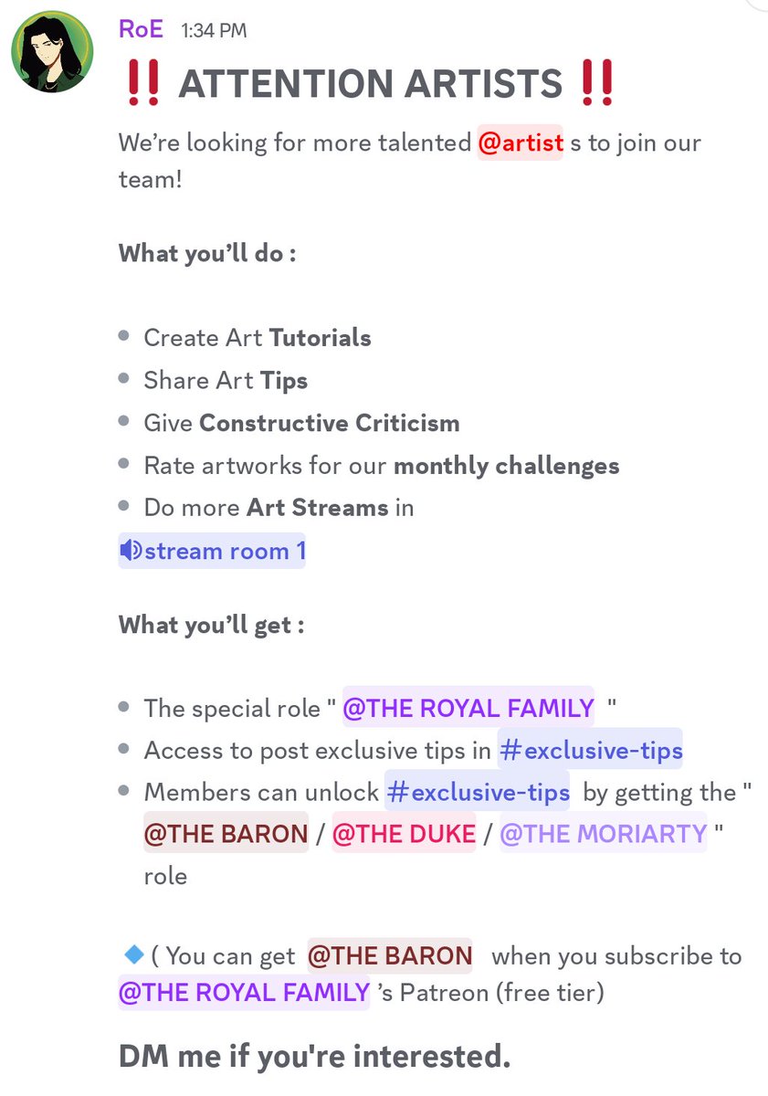 Roe_badart's tweet photo. Looking for more talented artists to join our team in a +1.8k Art community discord server. 
Dm if you're interested 
#artmoots #artists https://t.co/bro1Gt4Kwf