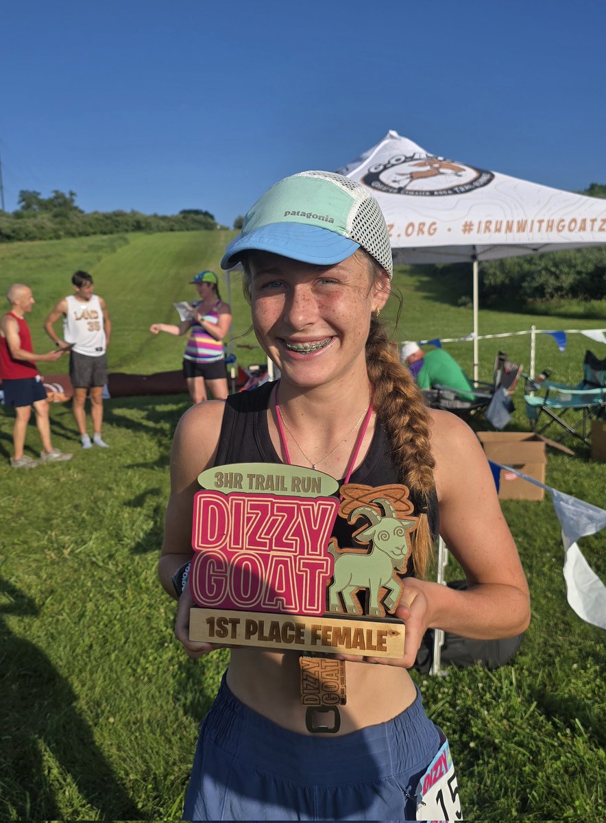 RachelOFlynn1's tweet photo. Michaela did the Dizzy Goat 3 HOUR Trail Race. Longest race she's done and lots of hilly loops. She ran strong! The GOATz group &amp; volunteers put on a great race. https://t.co/a78SdGAkhU