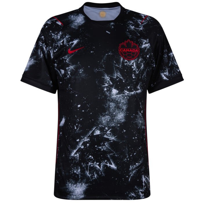 SueOsborn's tweet photo. Why does the Canada football shirt look like they’ve all been on a messy painting and decorating job? #FIFAWorldC https://t.co/0DnRSzxdRo