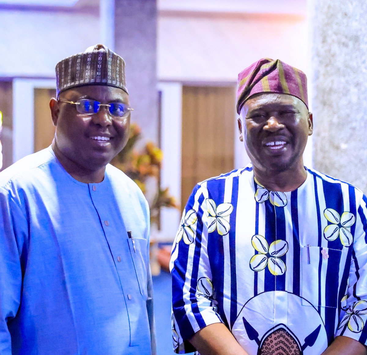 GovernorAUF's tweet photo. I congratulate Hon. Abdulrazak Namdas on his appointment as Director-General of the Border Communities Development Agency. This well-earned recognition reflects his experience and capacity for public service.

I thank President @officialABAT, GCFR, for this appointment and wish Hon. Namdas success as he takes on this important national responsibility. I am confident he will serve with distinction and continue to make Adamawa proud.