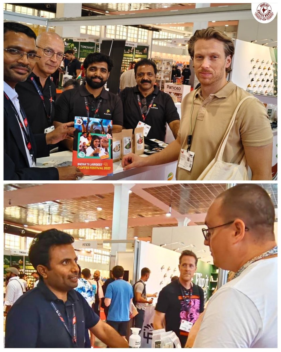 CoffeeboardI's tweet photo. World of Coffee Brussels 2026 provided a great platform to discover something new, collaborate, and celebrate coffee globally!
The #CoffeesofIndia Pavilion welcomed distinguished guests from across the global coffee community, including Ms. Kristin Schrader, Director – Marketing and Communications, Coffee Quality Institute, and Dr. Vanúsia Maria Carneiro Nogueira, Executive Director of the International Coffee Organization (ICO), London.
Exciting competitions, thoughtful discussions, exceptional coffees brought us closer to strengthening global partnerships and sharing the story of #Indiacoffee with the world.
...
#WoCBrussels2026 #CoffeeBoard #Coffeeevents