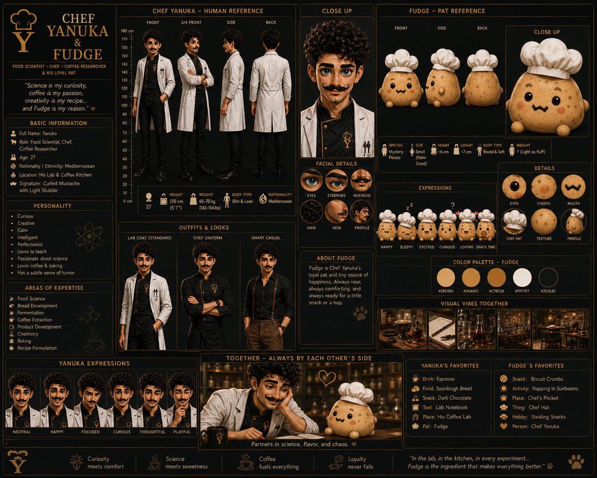 chef_yanuka's tweet photo. New reference sheets cause the ai created me a pat by mistake.  But I love him https://t.co/GRnryXRNir