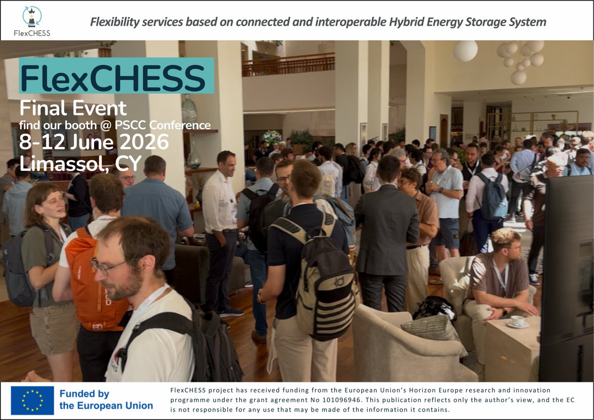 ChessFlex's tweet photo. Following the completion of the #FlexCHESS Final Event, held on 8–12 June 2026, all event materials are now available online:

🔗 https://t.co/812rOO0QZa

Your feedback matters.

👉 Complete the short survey here:
https://t.co/k0Eay8XOta
#HorizonEurope #EnergyFlexibility https://t.co/WatoYdiki6