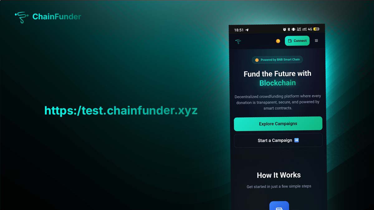 TheChainFunder's tweet photo. If you haven't taken the platform for a spin yet, the doors are wide open. 

Don't miss out on being early to the movement. 

Connect your wallet, grab your test tokens, and experience true on-chain fundraising accountability before the Mainnet transition.

Join the wave right here: https://t.co/0ErwUX9dBE

Take 2 minutes to test the infrastructure, and drop a ✅ in the replies once your transaction goes through!