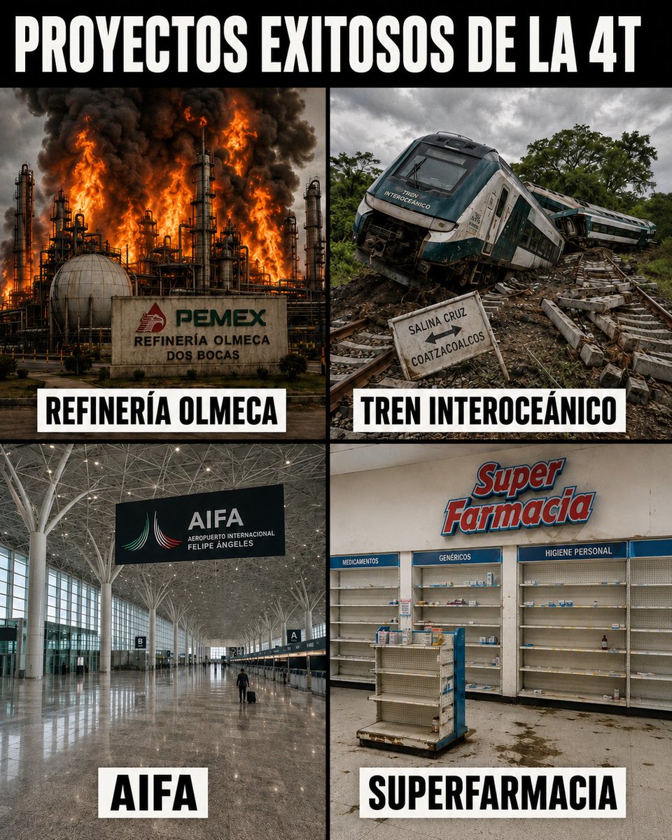 RobbieVel33's tweet photo. Inepto y miserable es un gobierno que se gasta miles de millones de pesos en proyectos "basura" que sólo fueron creados para que unas cuantas ratas pudieran llenarse los bolsillos de dinero. 

Yo no defiendo a los gobiernos anteriores porque fueron unos corruptazos que sólo veían por sus propios intereses, pero llegó Morena prometiendo combatir la corrupción y la ineptitud y a final de cuentas, salieron mucho peores que los anteriores.