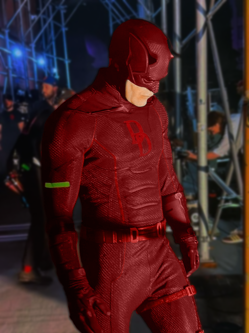 captaincupkick's tweet photo. Very bad and quick edit of the new Daredevil suit with Checchetto colors just to see how it would look https://t.co/OsHksucgLW