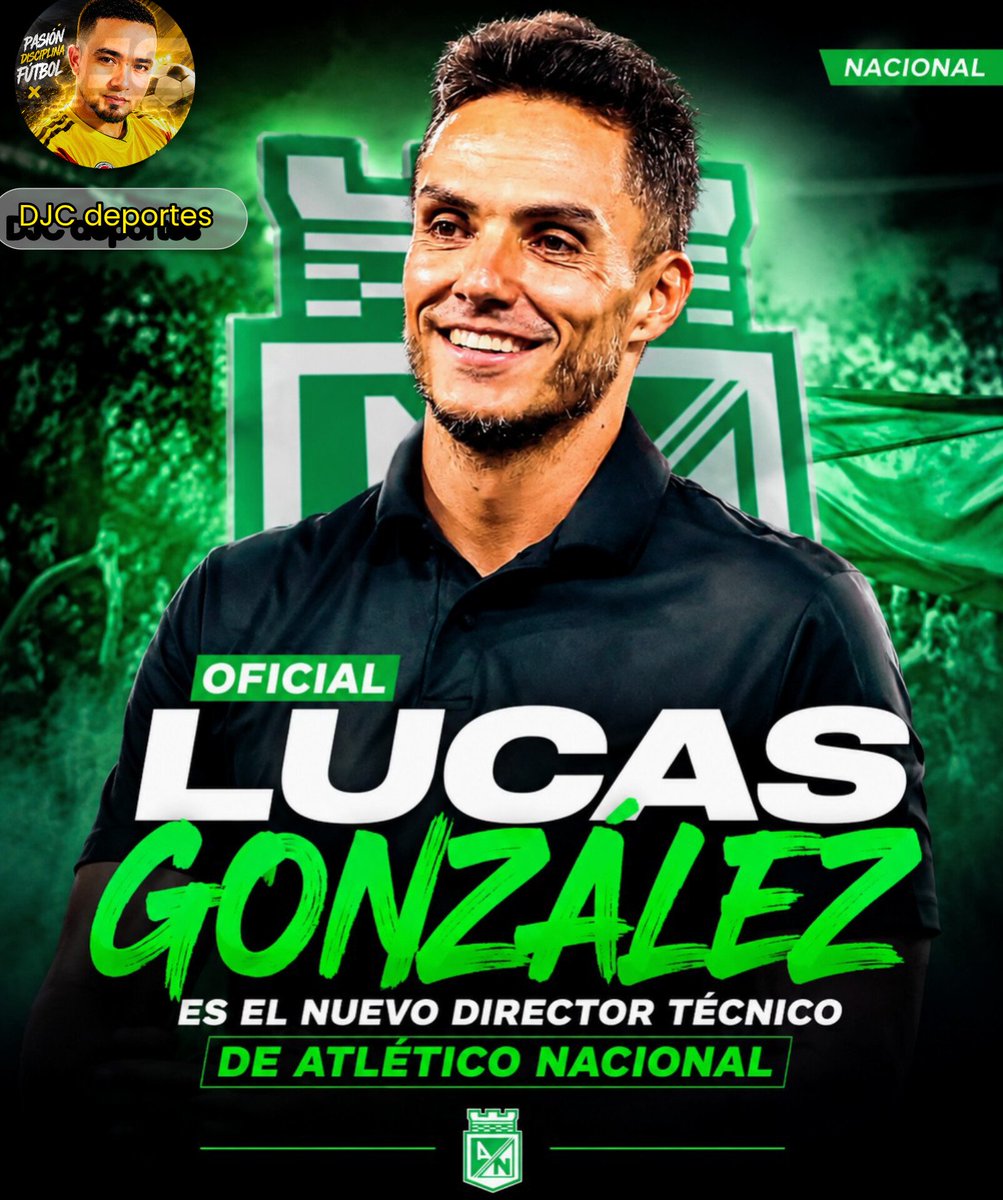 Djcdeportes87's tweet photo. 🚨 NUEVA ERA VERDOLAGA 🟢⚪
Lucas González ya inició oficialmente su ciclo como DT de Atlético Nacional. El club apuesta por un proyecto con identidad ofensiva y ahora todas las miradas están puestas en los fichajes y las salidas para el segundo semestre.
💬 Le irá bien los leo? https://t.co/e5Fm69Dd2H
