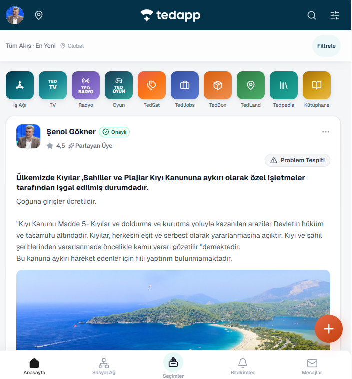 tedappx's tweet photo. Ülkemizde Kıyılar ,Sahiller ve Plajlar Kıyı Kanununa aykırı olarak özel işletmeler tarafından işgal edilmiş durumdadır.

Çoğuna girişler ücretlidir. 

 "Kıyı Kanunu Madde 5- Kıyılar ve doldurma ve kurutma yoluyla kazanılan araziler Devletin hüküm ve tasarrufu altındadır. Kıyılar, herkesin eşit ve serbest olarak yararlanmasına açıktır. Kıyı ve sahil şeritlerinden yararlanmada öncelikle kamu yararı gözetilir "demektedir. Bu kanuna aykırı hareket edenler için fiili yaptırım bulunmamaktadır.

#kiyikanunu  #tedapp #sahillerhepimizin
